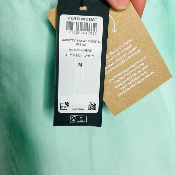 Vero Moda Women’s Green Ombre "Betty" Sweat Shorts Size M High Rise - Picture 5 of 12